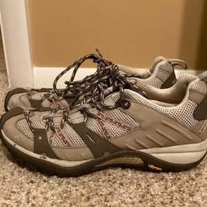 Women’s Merrell Continuum Vibram Pink/Brown Air Cushion Hiking Shoes Size 8